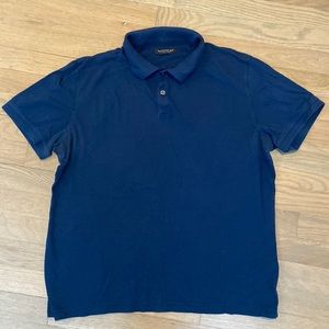 Banana republic, luxury touch, size large, navy polo